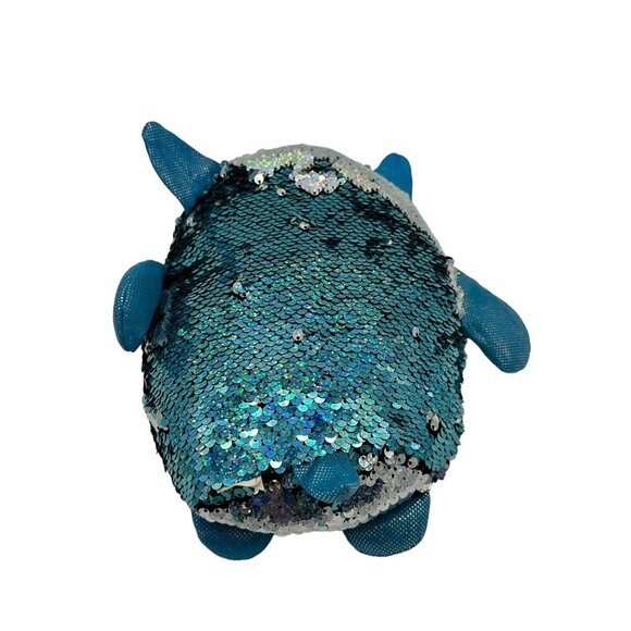 SHIMMEEZ SEQUINS 10 Inch PLUSH BLUE/Green Lamb‎ Sensory Toy Stuffed Animal - Picture 5 of 8